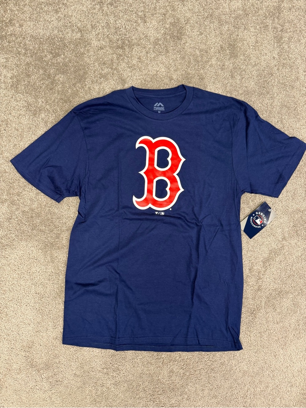 MLB Navy T-Shirt with Red Boston 'B' Logo